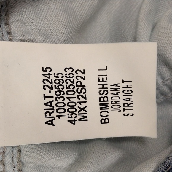 Ariat Bombshell Jordana Blue Medium Wash High Rise Straight Leg Boyfriend Jean - Picture 9 of 16